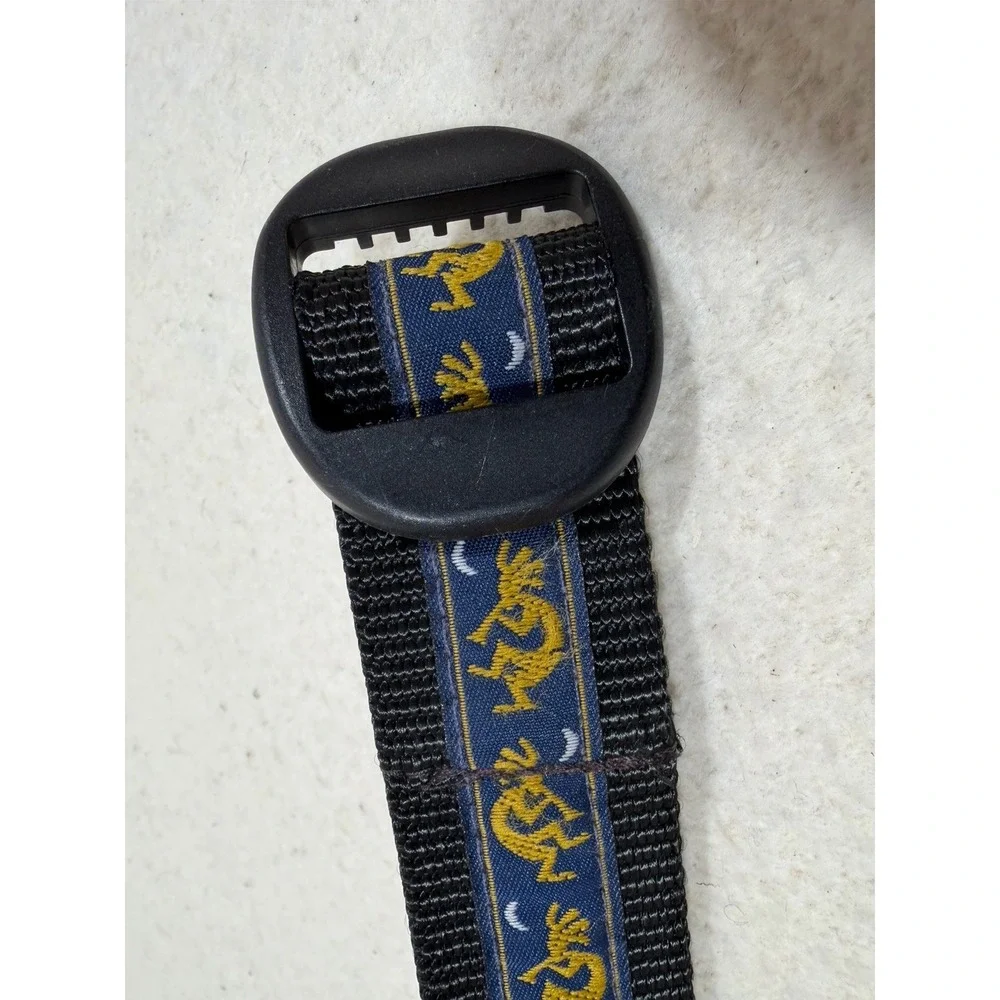Timberland Kokopelli Belt 36 Black Woven Embroidered Western 1 Inch